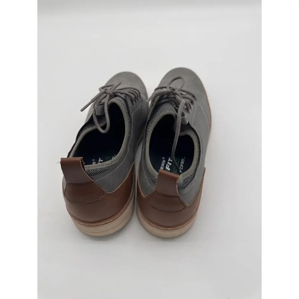 Skechers Heston-Rogic Men's Leather Grey ‎ size 12